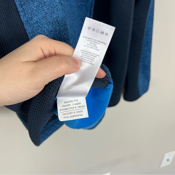 MEN’S SPYDER ZIP UP JACKET IN BLUE AND ORANGE SIZE XL - Picture 15 of 15